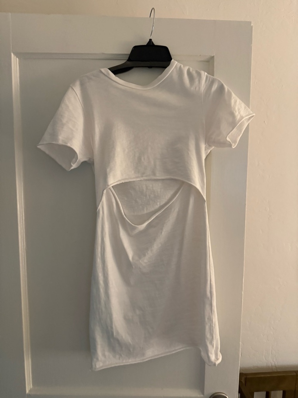 LNA White Tee with Crew Neck